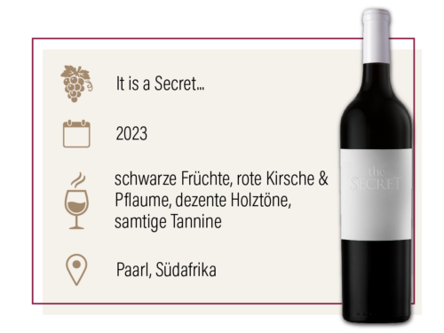 Produktdarstellung des britz brothers „the secret“ 2023 aus Südafrika mit Geschmacksbeschreibung.