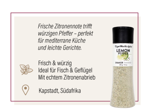 Cape Herb & Spice - Lemon & Black Pepper Shaker